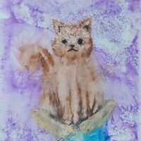 Дулисова Милана, 13 лет, Кошка на ладошках